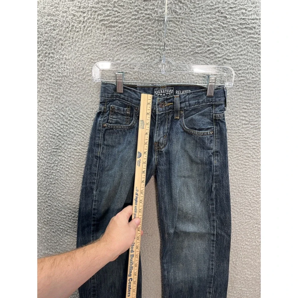 Signature By Levi Strauss Jeans Boys Youth 10‎ Slim Blue Relaxed Distressed *